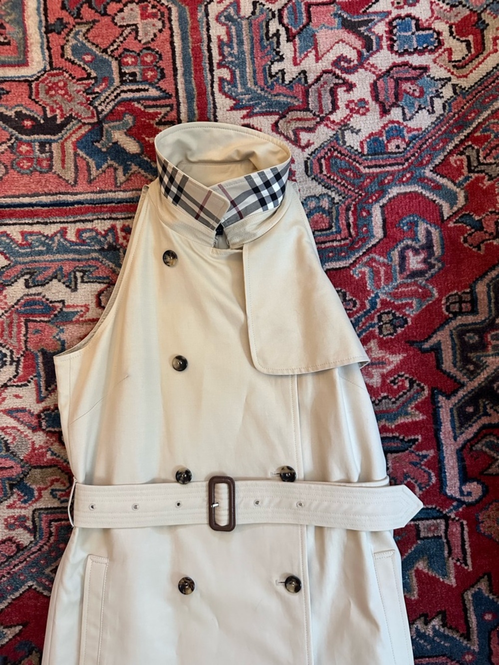 Burberry Khaki Trench Dress— Women’s Size 10 - Picture 10 of 13